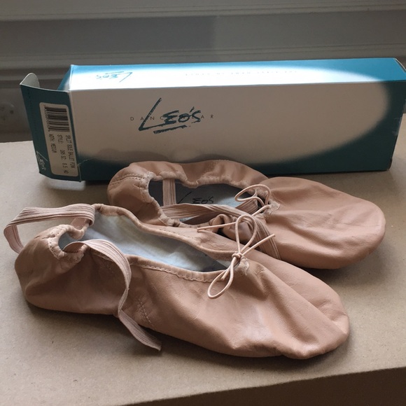 Leo’s Shoes - Split Sole Pink Leather Ballet Dance Shoes